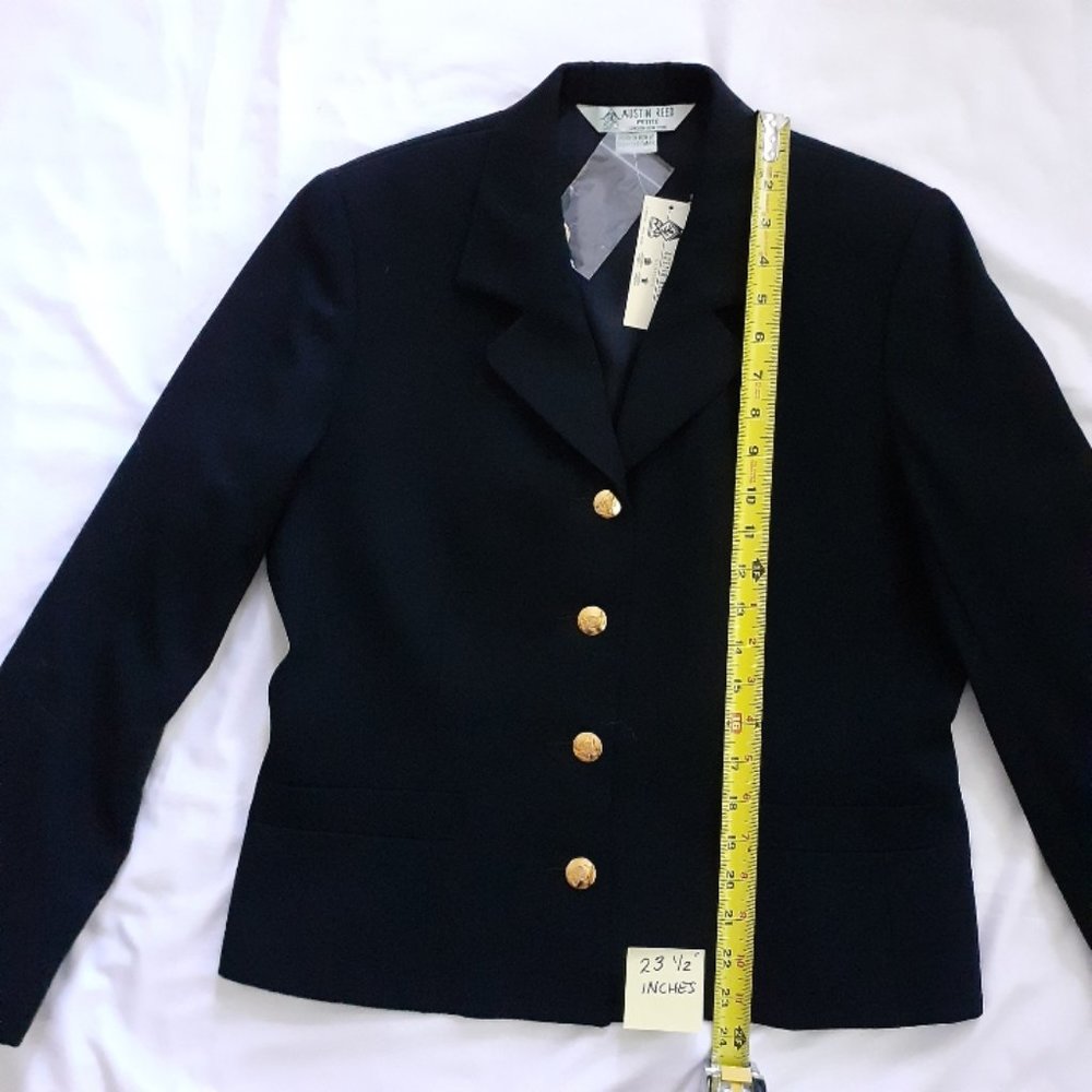 Austin Reed Black Wool Hanover Blazer 10P NWT New with Tags - Picture 12 of 14